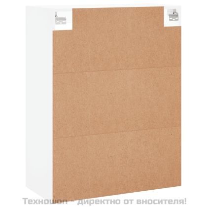 Стенни шкафове, 2 бр, бели, инженерно дърво