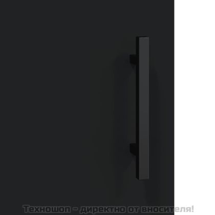 Стенни шкафове, 2 бр, черни, инженерно дърво