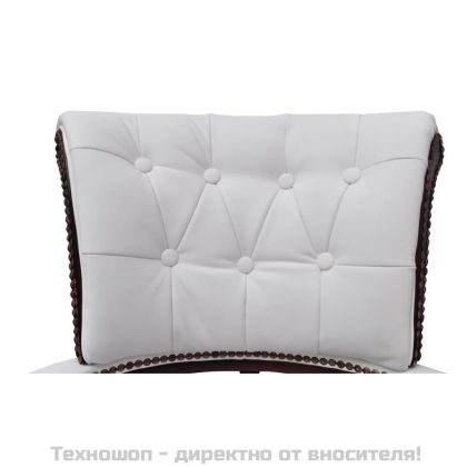 Въртящ офис стол, бял