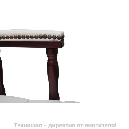 Въртящ офис стол, бял