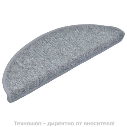 Изтривалки за стълби, 10 бр., 65x24x4 см, светлосиви, полукръгли, големи