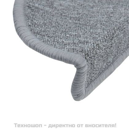 Изтривалки за стълби, 10 бр., 65x24x4 см, светлосиви, полукръгли, големи