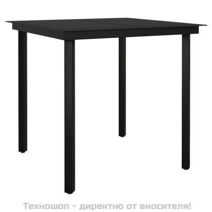 Градински трапезен комплект от 3 части сив