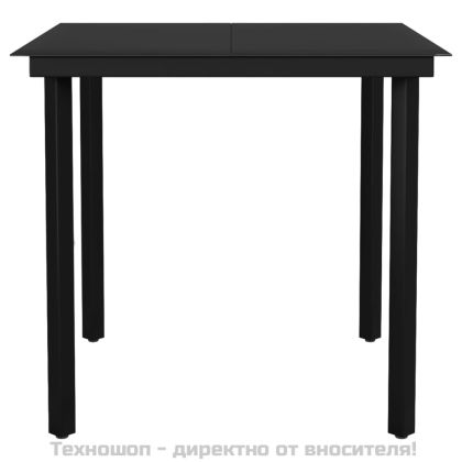 Градински трапезен комплект от 3 части сив