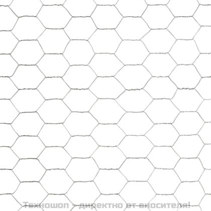 Кокошкарска мрежа, поцинкована стомана, 25x1,5 м, сребриста