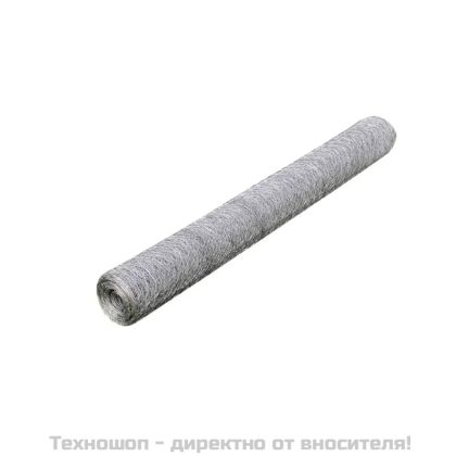 Кокошкарска мрежа, поцинкована стомана, 25x0,75 м, сребриста