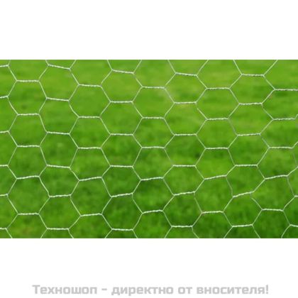 Кокошкарска мрежа, поцинкована стомана, 25x0,75 м, сребриста