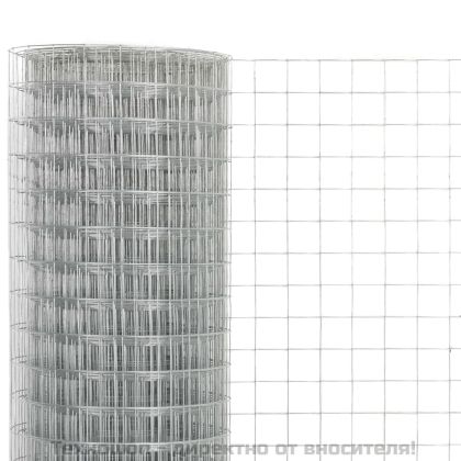 Кокошкарска мрежа, поцинкована стомана, 10x0,5 м, сребриста