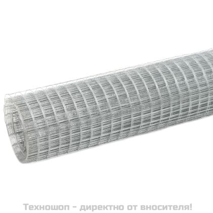 Кокошкарска мрежа, поцинкована стомана, 25x0,5 м, сребриста