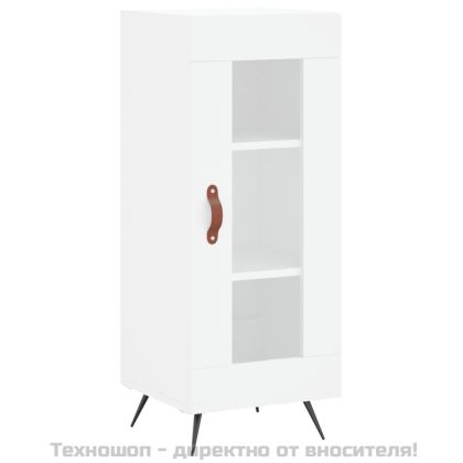 Висок шкаф, бял, 34,5x34x180 см, инженерно дърво