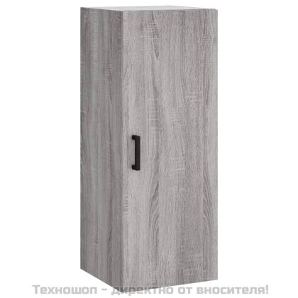 Висок шкаф, сив сонома, 34,5x34x180 см, инженерно дърво