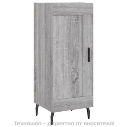 Висок шкаф, сив сонома, 34,5x34x180 см, инженерно дърво