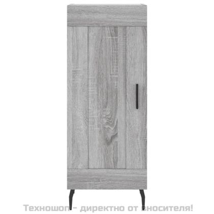 Висок шкаф, сив сонома, 34,5x34x180 см, инженерно дърво