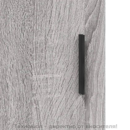 Висок шкаф, сив сонома, 34,5x34x180 см, инженерно дърво