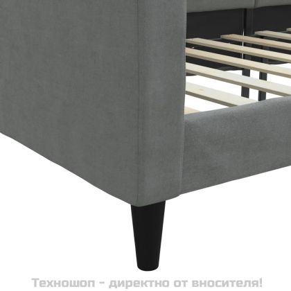 Кушетка, сива, 90x200 см, плат