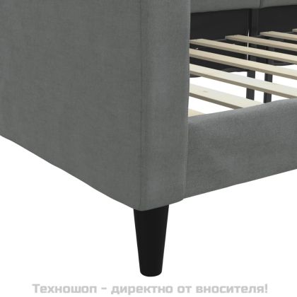 Кушетка, сива, 100x200 см, плат