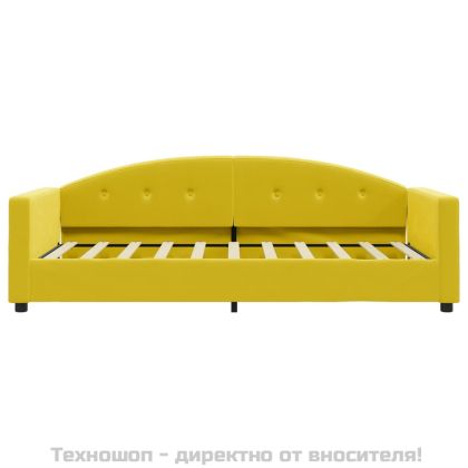 Кушетка, жълта, 80x200 см, кадифе