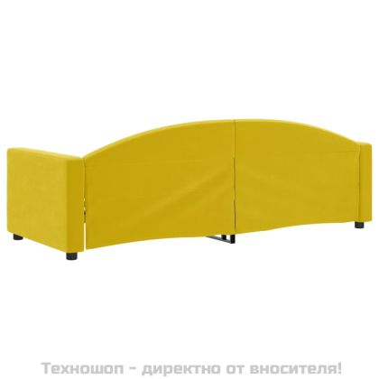 Кушетка, жълта, 80x200 см, кадифе