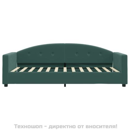 Кушетка, тъмнозелена, 90x200 см, кадифе