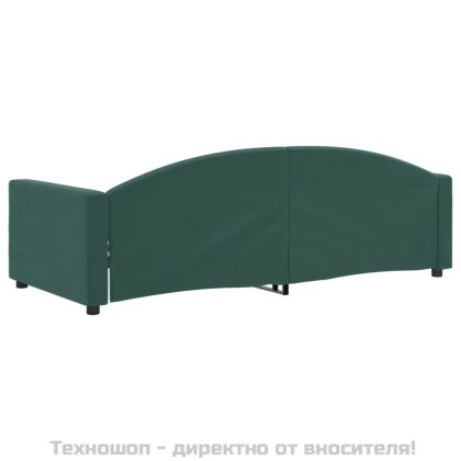 Кушетка, тъмнозелена, 90x200 см, кадифе