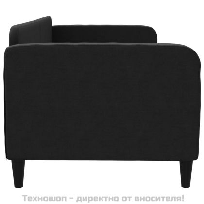Кушетка, черна, 80x200 см, плат