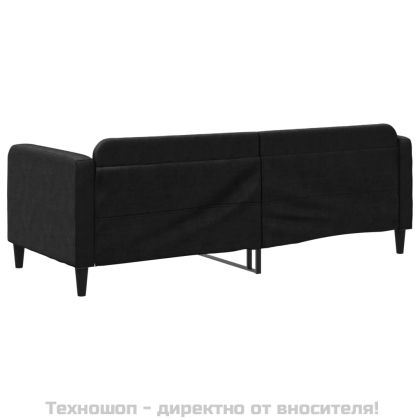 Кушетка, черна, 80x200 см, плат