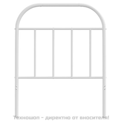 Метална резервна табла за легло, бяла, 75 см