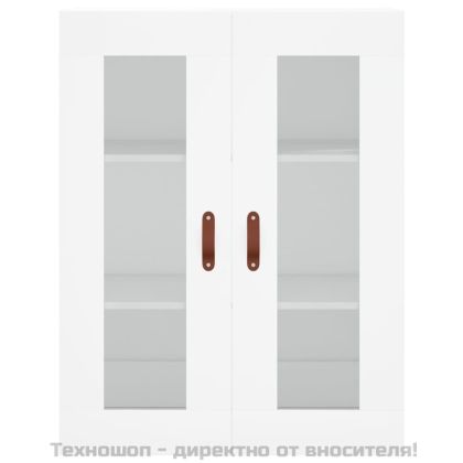 Висок шкаф, бял, 69,5x34x180 см, инженерно дърво