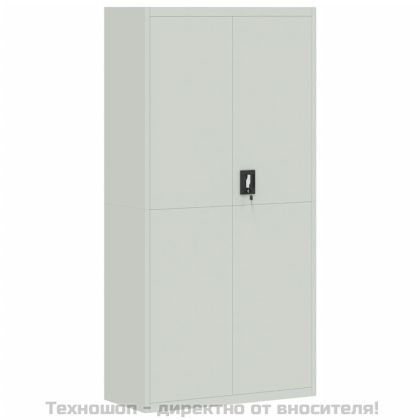Шкаф за папки светлосив 90x40x180 см стомана
