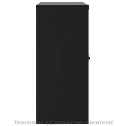 Шкаф за папки черен 90x40x90 см стомана