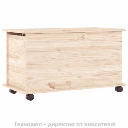 Сандък за съхранение с колелца ALTA 73x39,5x43 см бор масив