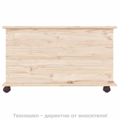 Сандък за съхранение с колелца ALTA 73x39,5x43 см бор масив