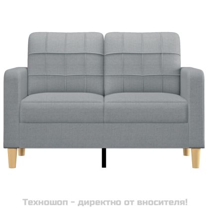 2-местен диван, светлосив, 120 см, плат
