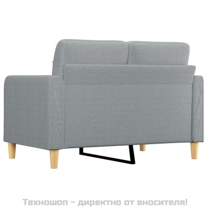 2-местен диван, светлосив, 120 см, плат