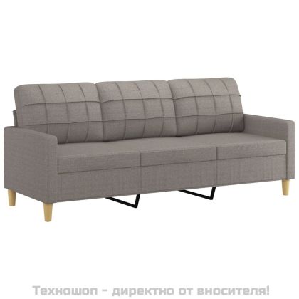 3-местен диван, таупе, 180 см, плат