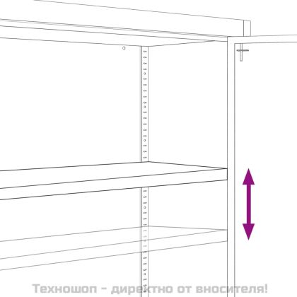 Шкаф за папки антрацит 90x40x105 см стомана