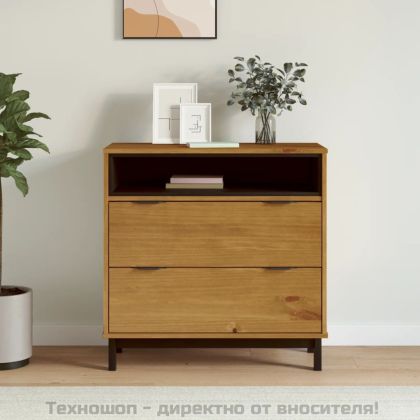 Шкаф с чекмеджета FLAM, 80x40x80 см, борово дърво масив
