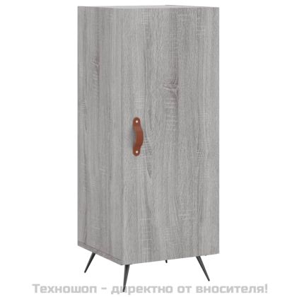 Висок шкаф, сив сонома, 34,5x34x180 см, инженерно дърво