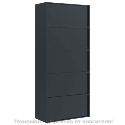Шкаф за папки антрацит 90x40x200 см стомана