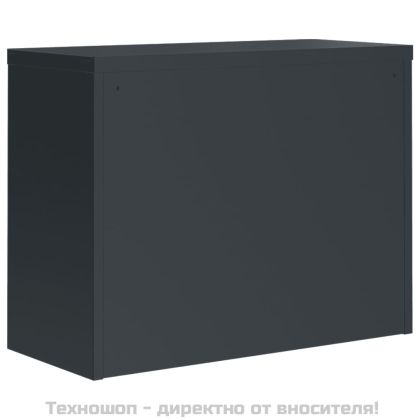 Шкаф за папки антрацит 90x40x70 см стомана
