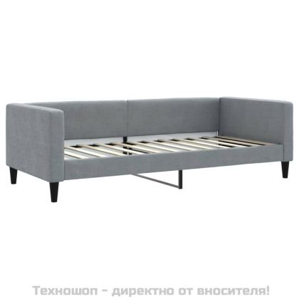 Кушетка, светлосива, 90x200 см, плат