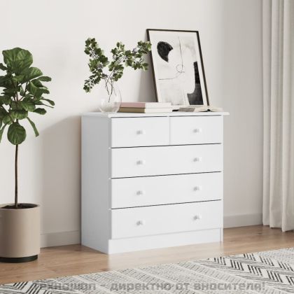 Скрин ALTA, бял, 77x35x73 см, бор масив