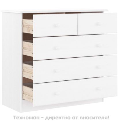 Скрин ALTA, бял, 77x35x73 см, бор масив