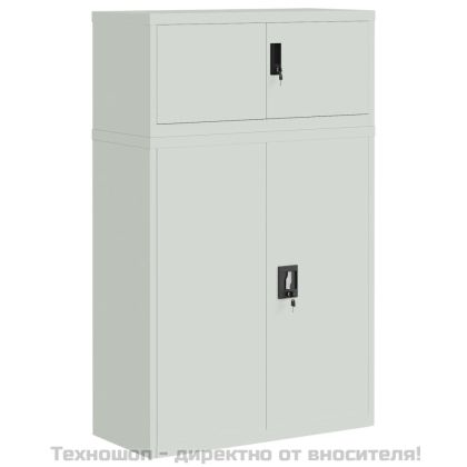 Шкаф за папки сив 90x40x145 см стомана
