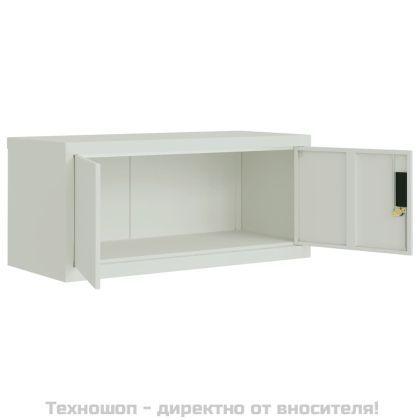 Шкаф за папки сив 90x40x145 см стомана