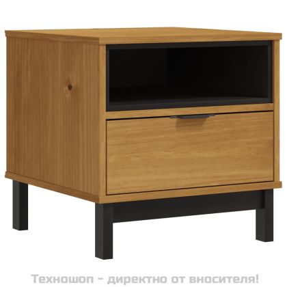 Помощна маса "FLAM" 50x50x50 см борово дърво масив