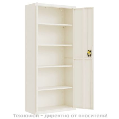 Шкаф за папки бял 90x40x200 см стомана
