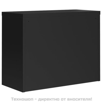 Шкаф за папки черен 90x40x70 см стомана