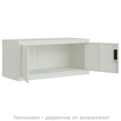 Шкаф за папки светлосив 90x40x40 см стомана