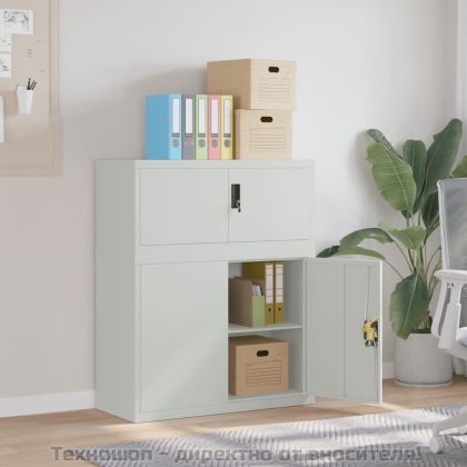 Шкаф за папки светлосив 90x40x110 см стомана